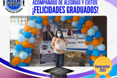 Post de Facebook graduación azul y amarillo